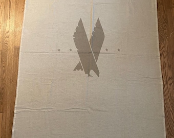Manta de primera clase de John Horsfall, American Airlines - Lana tejida - Fabricada en Inglaterra