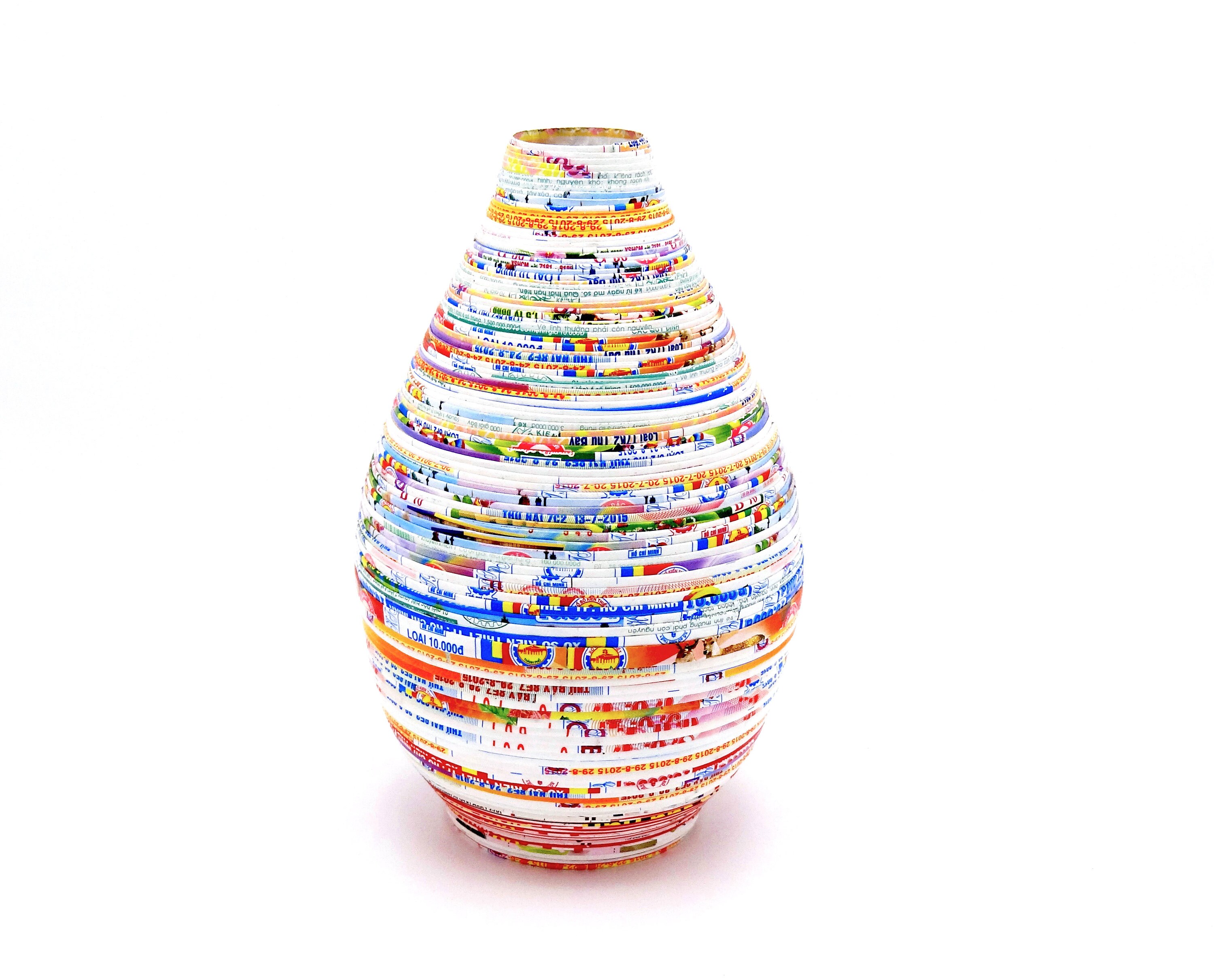 Recycled paper vase Etsy