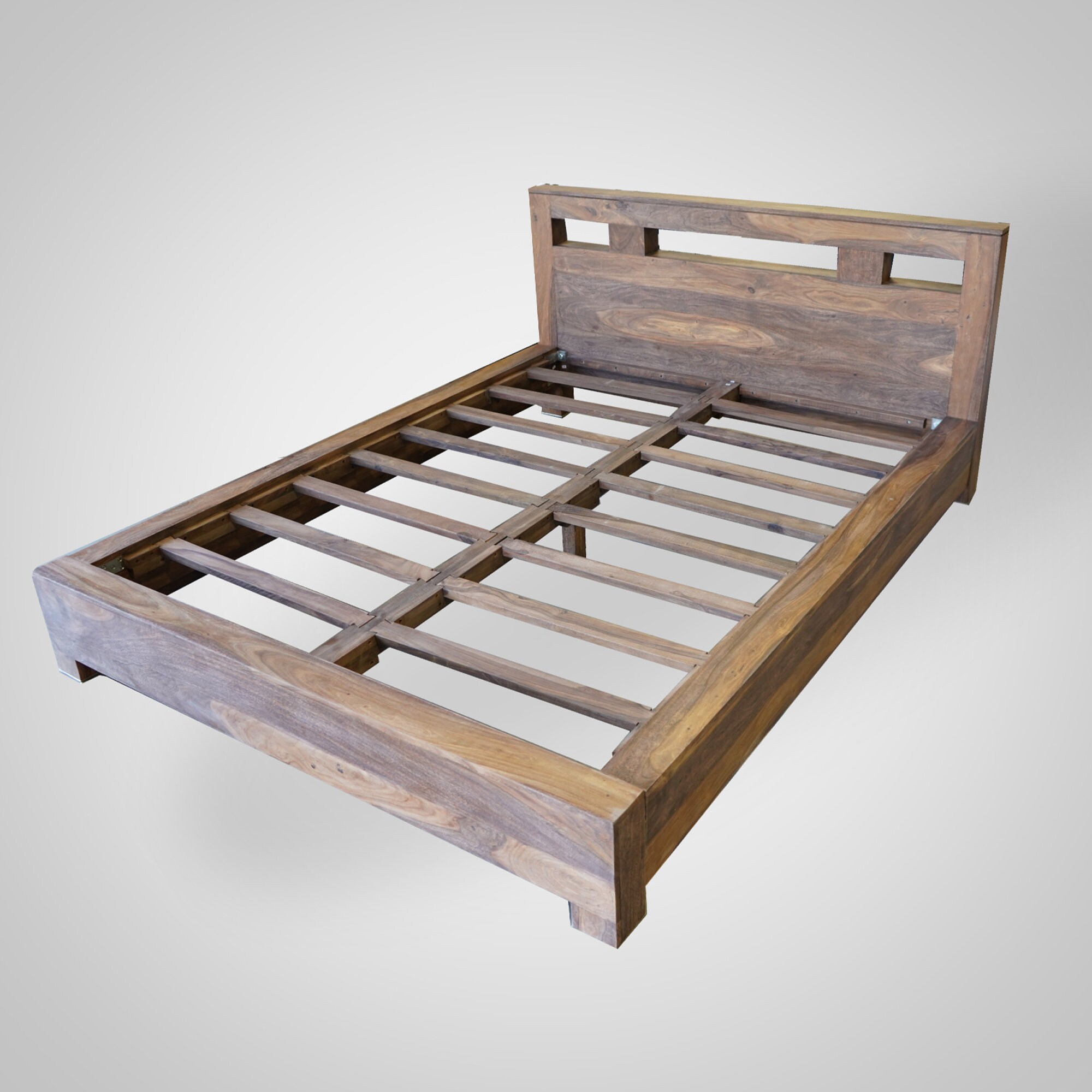 Casasuarez Zen Headboard King & Queen Sheesham Wood Bed Etsy