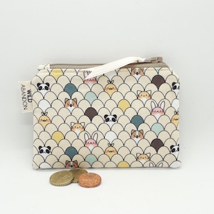 Porte-monnaie oeuf animaux - joli cadeau de Pâques - porte-cartes de crédit kawaii - pochette zippée chat chien lapin panda - accessoires de voyage - porte-monnaie