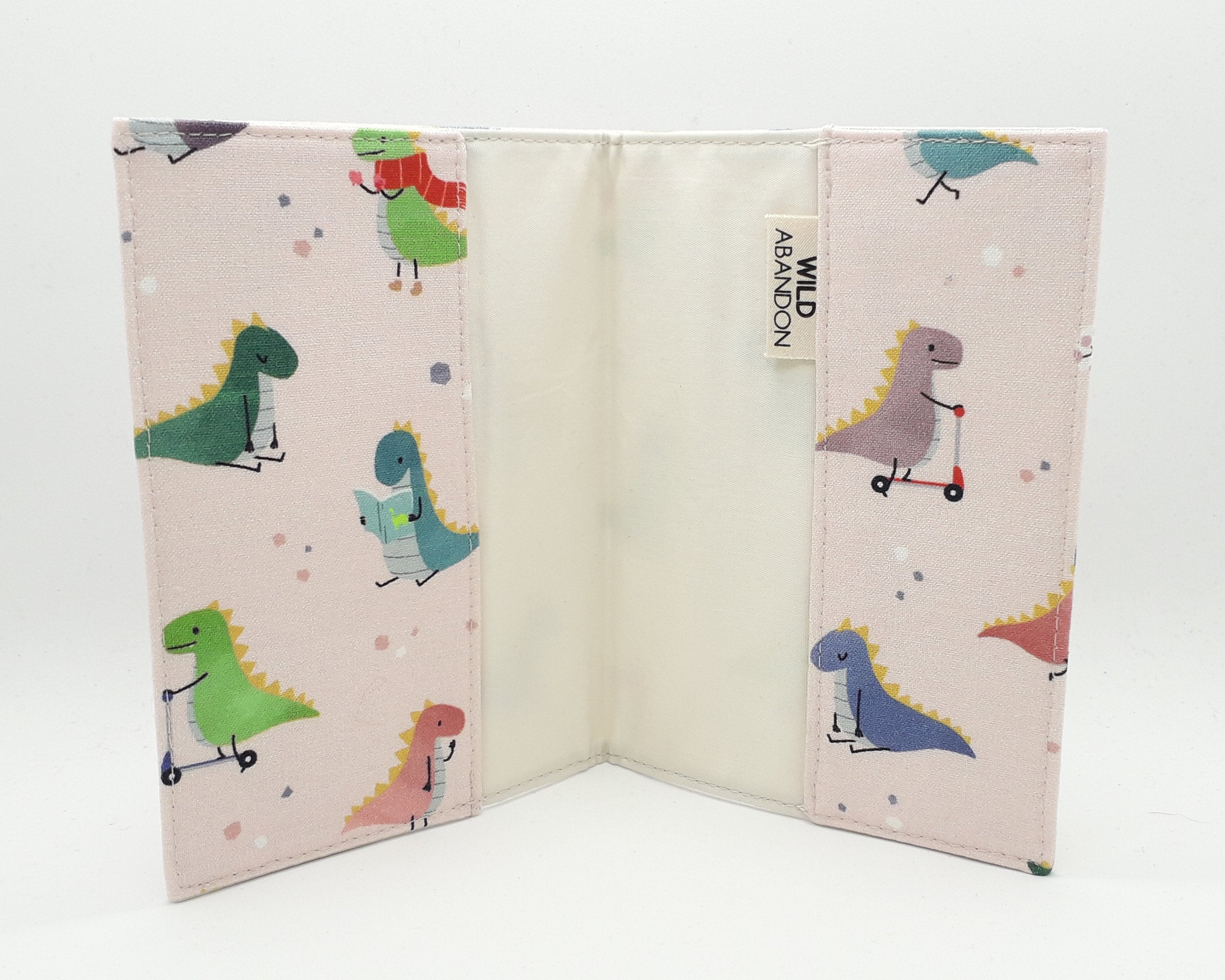 Playful Dinosaurs Passport Cover Pink Cute Passport Holder Etsy