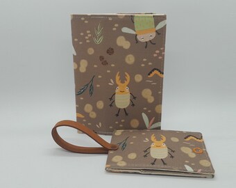 Set de viaje Bug Life: funda para pasaporte y etiqueta para equipaje - Accesorios de viaje de algodón