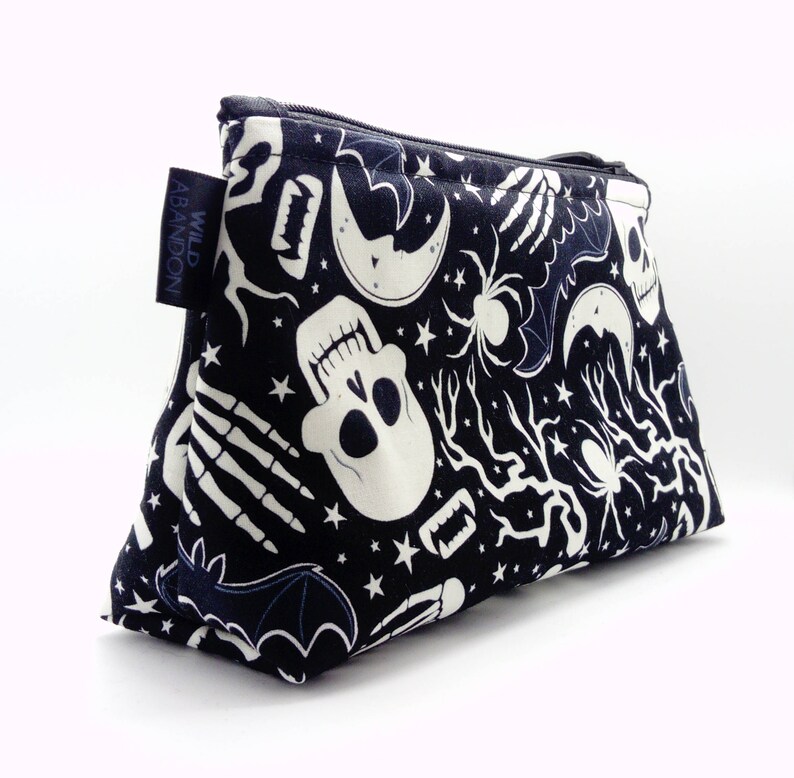 Skull Makeup Bag Glow in the Dark Gothic Cosmetics Etsy