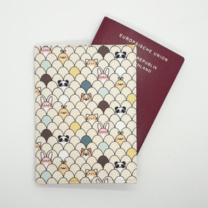 Capa para passaporte de animais de ovo - Acessórios de viagem fofos - Capa para passaporte kawaii - Presente para criança viajante Primeiro passaporte - Tecido de algodão