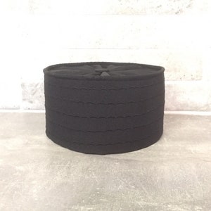 Griekse stijl Skufia - Griekse Skufia Calotte Zwart in gabardine - biretta - pet - coif