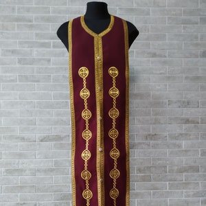 Embroidered Priest set - Stole and cuffs - Orthodox set - Epitrachelion