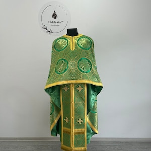 Greek Liturgical vestment in Befsaida fabric - Priest robe - Orthodox vestments - Priest vestment