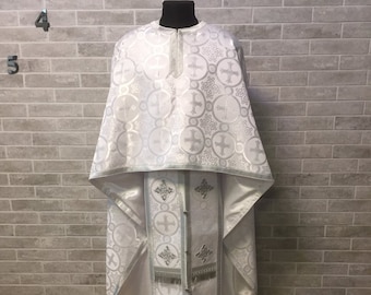 Greek vestment - Greek vestment in brocade - Priest vestment - Clothes for priests - Liturgical vestments - Liturgical garments