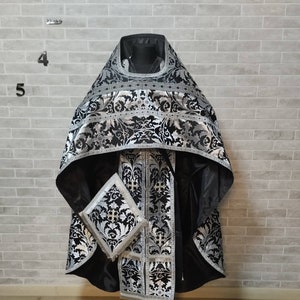 Russian style vestments in Mira brocade - Priest vestments - Clothes for priests - Liturgical vestments - Liturgical garments