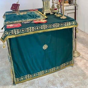 Altar cover - Covers for the altar table - Vestment on the throne and the altar - Oblation table vestment