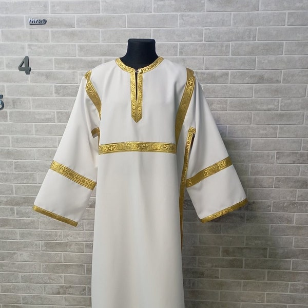 Altar Server Reader Robe in gabardine - Stikharion - Surplice - Rochet - Alb