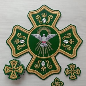 Holy Spirit crosses - Set of crosses - Vestments crosses set - Crosses set - 14 crosses set for Russian vestments