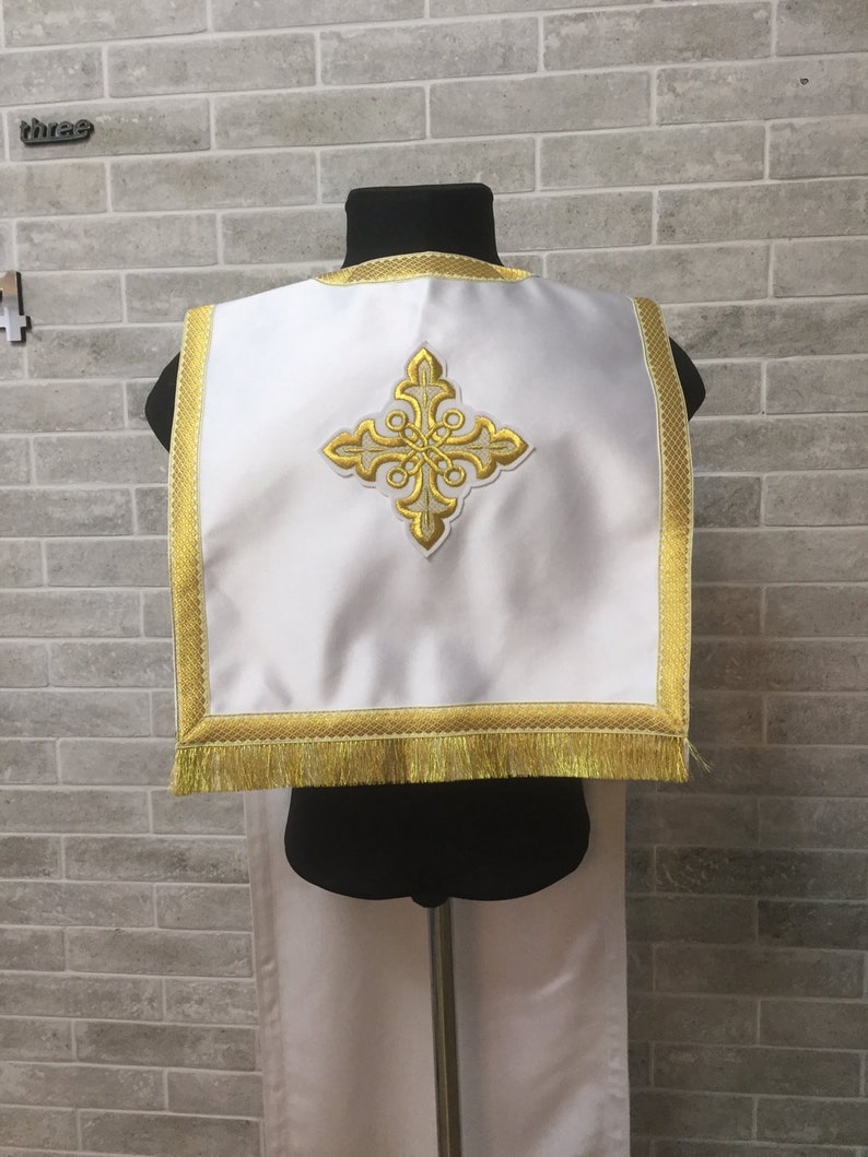 Coptic Style Epitrachilus - Coptic Stole in Satin - Coptic Epitrachilus ...