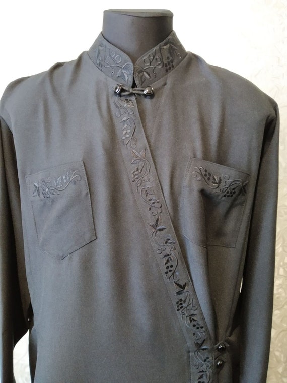 Black Orthodox Cassock Greek Cassock in Wet Silk Greek - Etsy