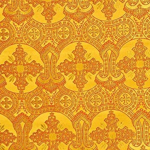 Corona - Nonmetallic Greek Brocade - Church Brocade - Liturgical Brocade - Priest Brocade