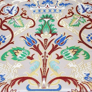 Royal metallic Greek Brocade - Church Brocade - Liturgical Brocade - Priest Brocade - Church fabrics - Vestments fabric