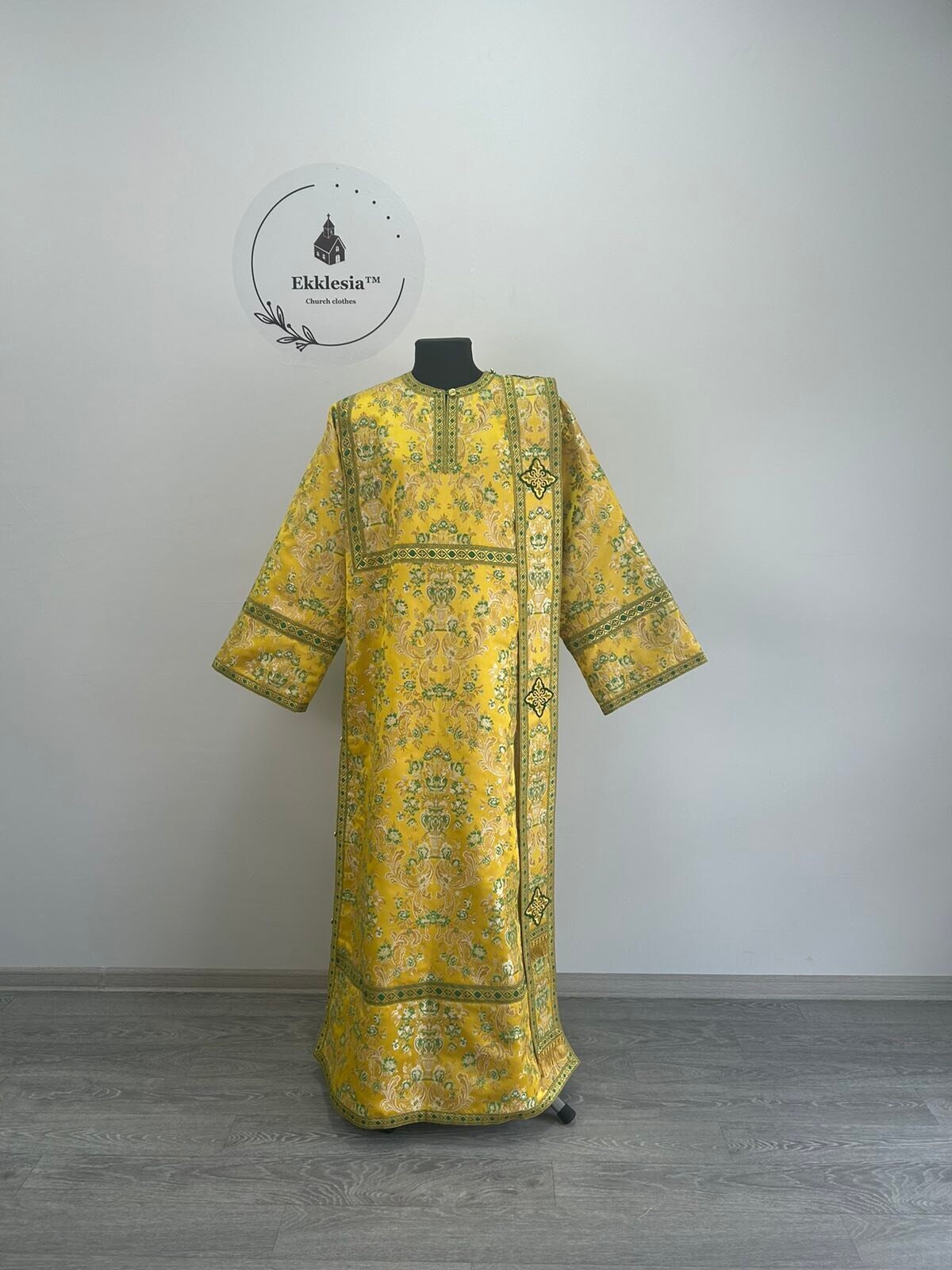 Protodeacon Yellow/green Protodeacon Vestments Set - Deacon's Alb - Orthodox ...