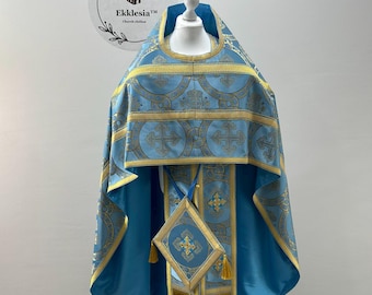 Slavic style vestments in Gethsemane Garden brocade - Priest vestments - Clothes for priests - Liturgical vestments - Liturgical garments