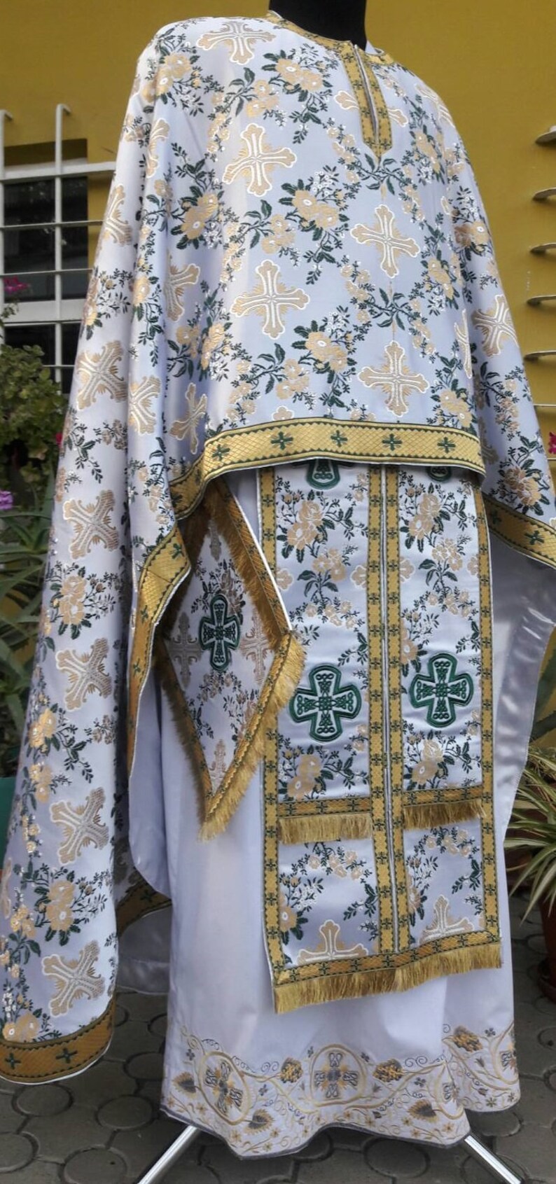 Greek Vestment in Rose Brocade Priest Vestment Clothes for | Etsy