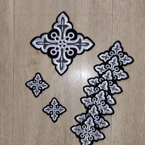 Deacon vestment&#39;s 10 crosses set - Set of crosses for deacon vestment