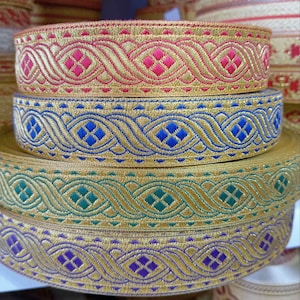 Feather Church galoon 2.5 cm (1&quot;) 4 cm (1.5&quot;) - Church galoon - Liturgical Galloon trim - ribbon