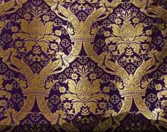 Jerusalem – Nichtmetallischer griechischer Brokat – Kirchenbrokat – Liturgischer Brokat – Priesterbrokat