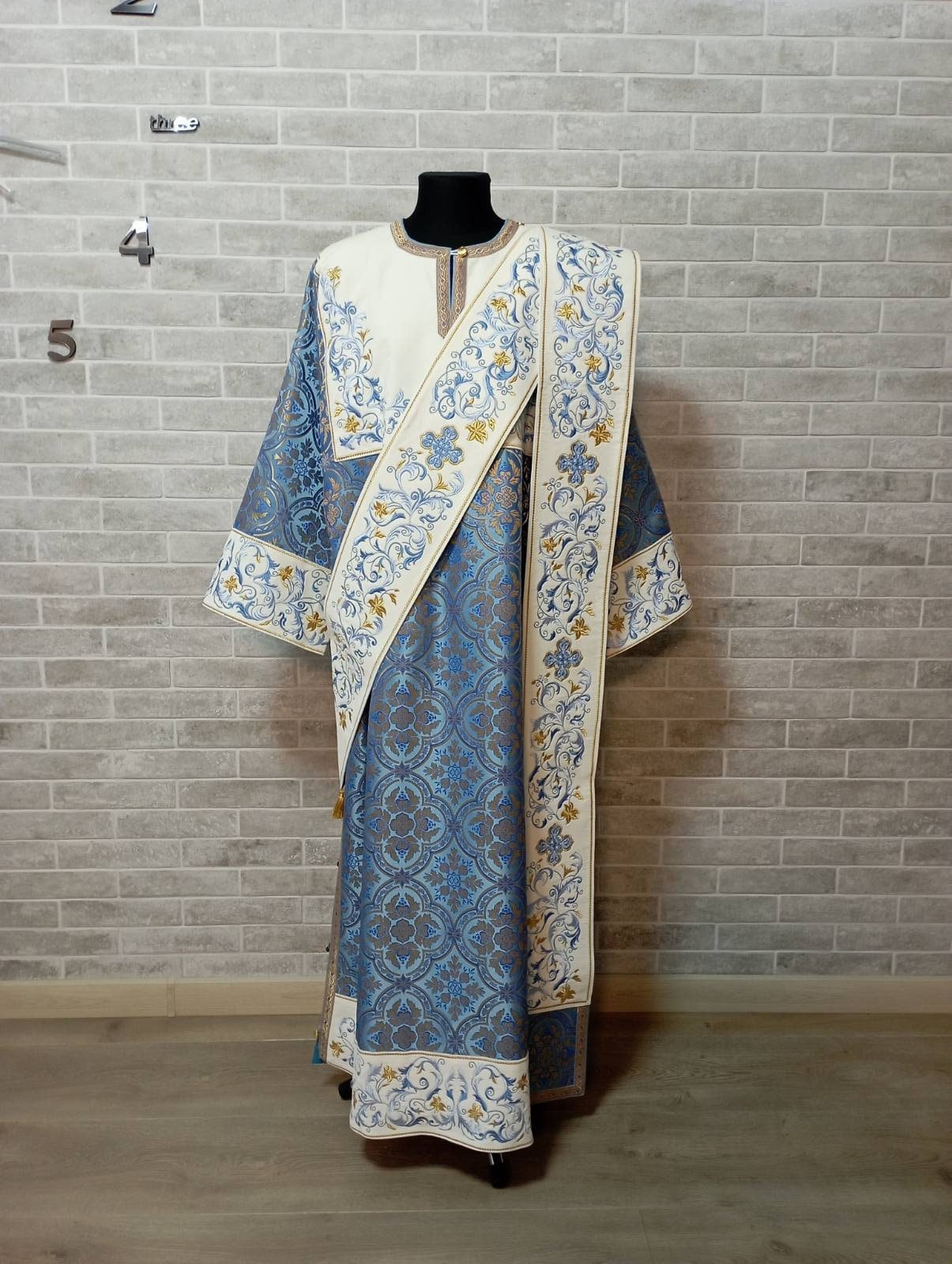 Protodeacon Combined Velvet and Brocade Protodeacon's Stikharion - Deacon's Alb ...