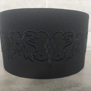 Greek style Skufia - Greek Skufia Calotte Black in gabardine - biretta - cap - coif