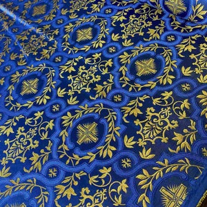 Green Nonmetallic Brocade - Church Brocade - Liturgical Brocade - Priest Brocade