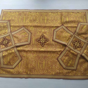 Orthodox Chalice Covers from greek brocade - Aer and chalice veil set - Chalice Covers