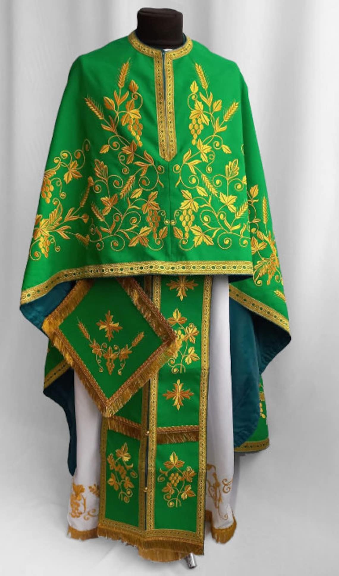 Green Greek Vestment Priest Robe Orthodox Vestments Etsy UK
