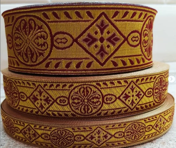 Byzantium Church galoon 2,5cm (1") 3,8 cm (1,5") 5 cm (2")  - Church galoon - Liturgical Galloon trim - ribbon