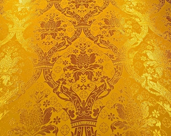 Jerusalem - Nonmetallic Greek Brocade - Church Brocade - Liturgical Brocade - Priest Brocade