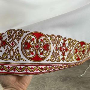 Embroidered Deluxe Stikhar in gabardine - podriznik - Priest stikhar - Altar vestment