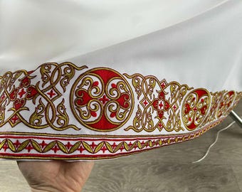 Stikhar de lujo bordado en gabardina - podriznik - Sacerdote stikhar - Vestimenta de altar