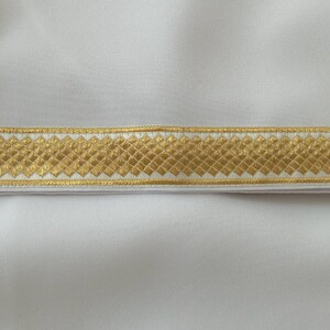 Stykhar sin bordado - podriznik con cinta - Sacerdote stykhar - Vestimenta del altar - Stykhar White+gold