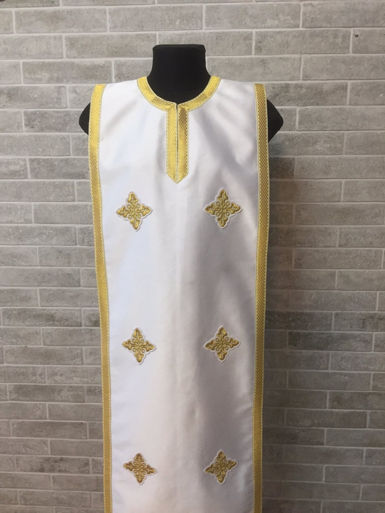 Coptic Style Epitrachilus - Coptic Stole in Satin - Coptic Epitrachilus ...