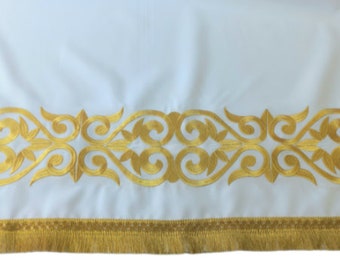 Embroidered Stikhar in gabardine - podriznik - Priest stikhar - Altar vestment