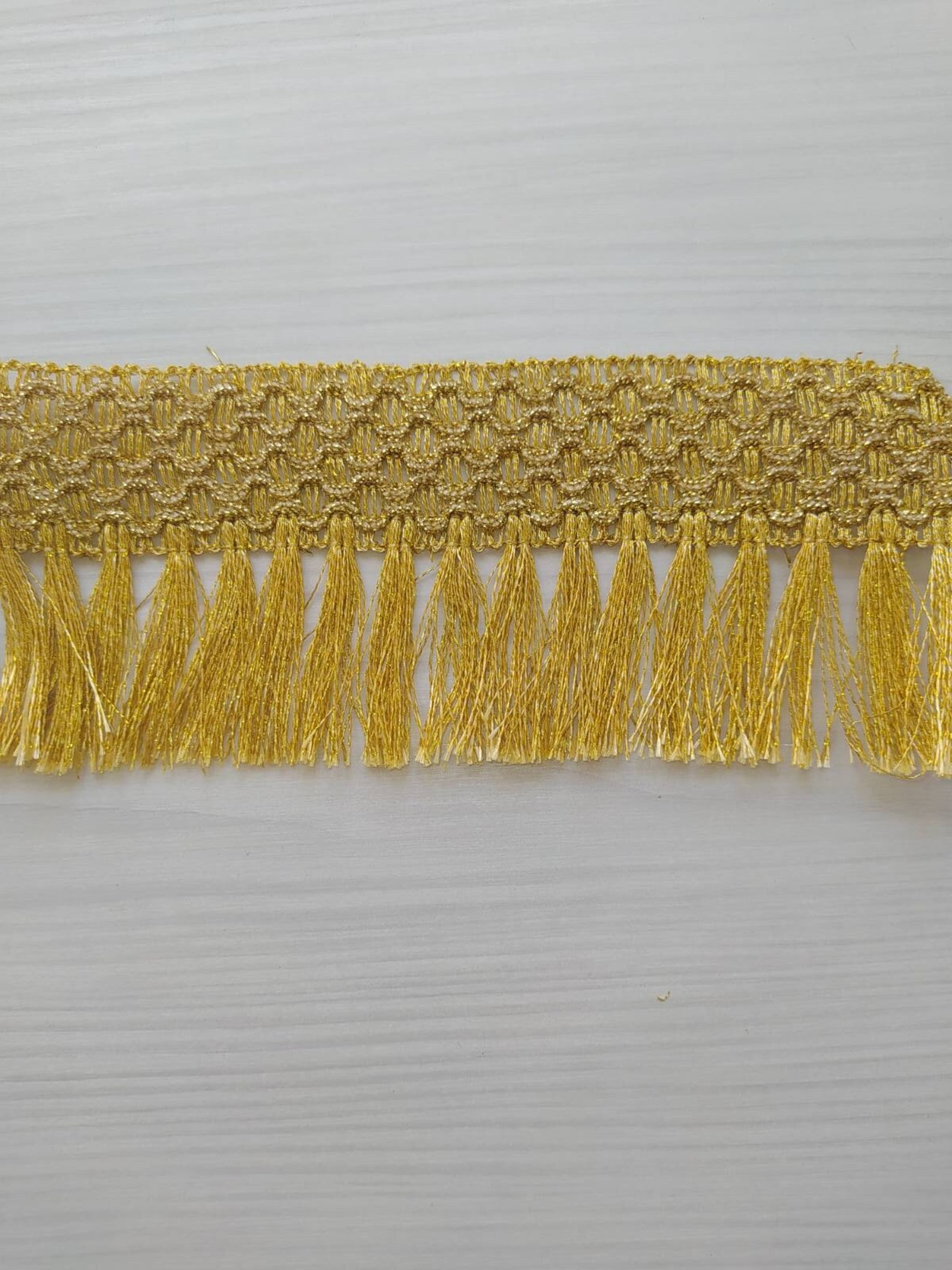 Gold/silver Fringe 2 1/2 6 Cm Width Gold Fringe Etsy