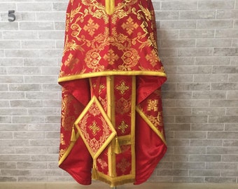Greek style Liturgical vestment in brocade - Priest robe - Orthodox vestments - Priest vestment