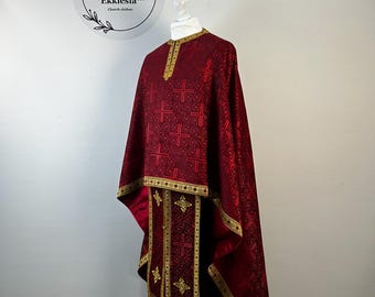 Greek style vestment in brocade - Priest vestment - Clothes for priests - Liturgical vestments - Liturgical garments