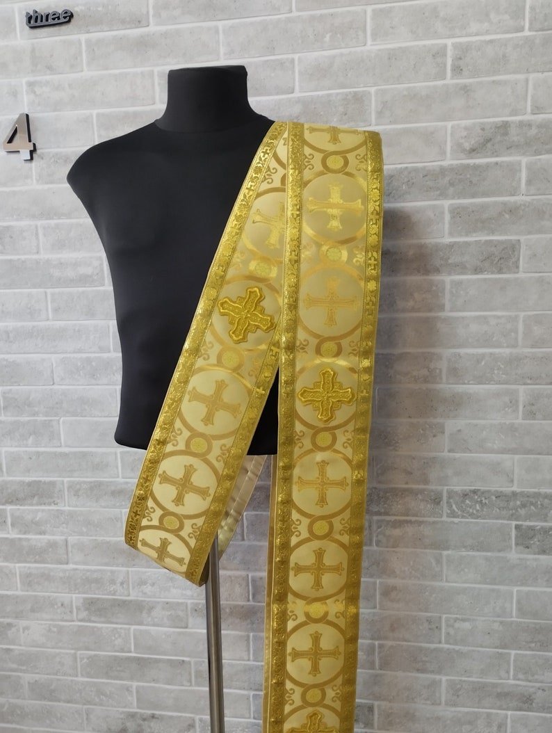 Deacon's / Protodeacon's orarion - Orthodox orarion - Greek Orarion - Russian Orarion - Stole image 4