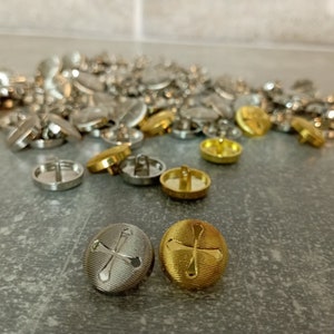 Metal buttons - Gold buttons - Silver buttons - 2cm buttons