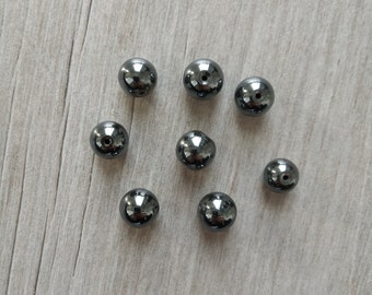 17x perles rondes hématite 12 mm