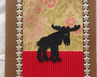 Christmas card with reindeer