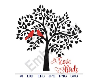 Love Birds Tree Etsy