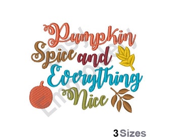 Pumpkin Spice - Machine Embroidery Design