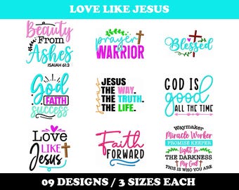 Love Like Jesus (9 Designs) - Machine Embroidery Bundle