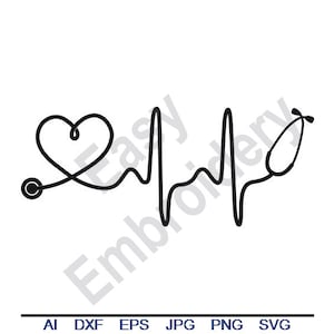 Heart Beat Svg Printable Clipart, Heart Pulse Vinyl Cut File, Heart Ekg  Image Jpg, Heart Pulse Png Digital File, Heartbeat Png Clipart image