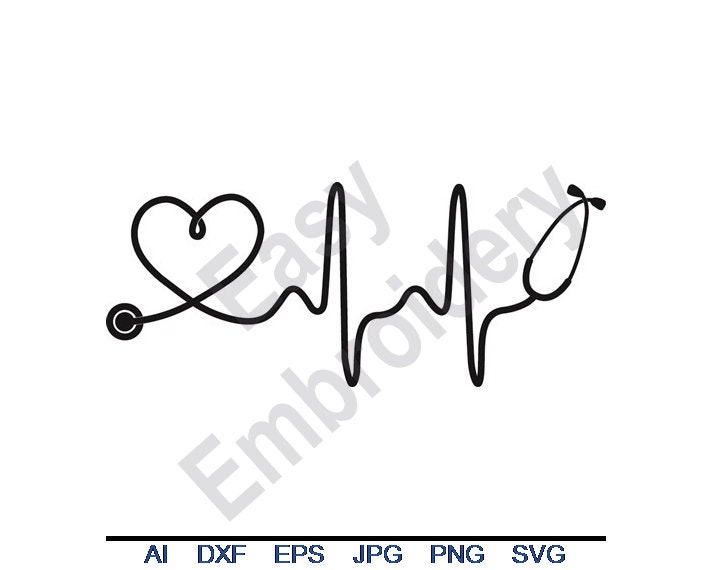 Download Doctor nurse EKG Paramedic Heart Beat Svg Dxf Eps Png | Etsy